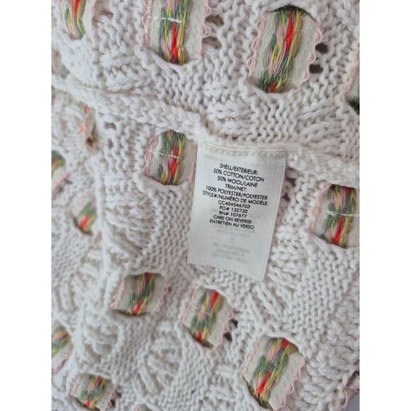 Alice + Olivia Women's Soft White Multi Tawna Ribbon Cardigan Size XS - Picture 6 of 6